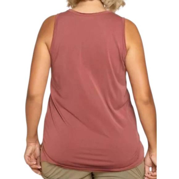 NEW POL aztec pocket tank top in rust - Picture 3 of 3